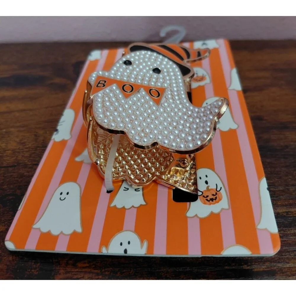 Piper K Hair Clip Ghost Boo Witch Pearl Metal Hair Clip Claw Halloween